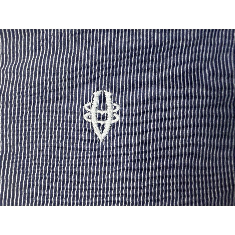 Peter Millar Polo Shirt Mens XL Blue Striped Golf Performance Short Sleeve - Picture 12 of 15